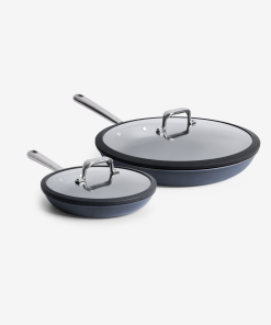 8 + 10 Deeper Carbon Nonstick™ Frying Pan + Glass Lid