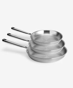 8 + 10 + 12 Stainless Steel Frying Pan
