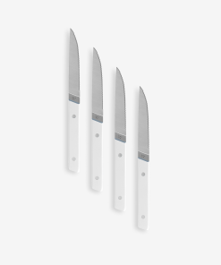 4-Piece Serrated Steak Knives - White