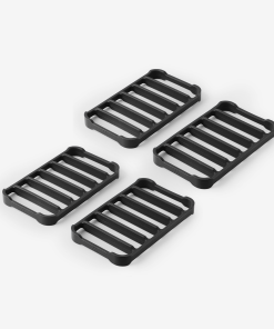 Silicone Roasting Racks - 4 Pack - Black