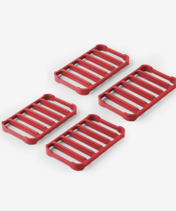 Silicone Roasting Racks - 4 Pack - Red