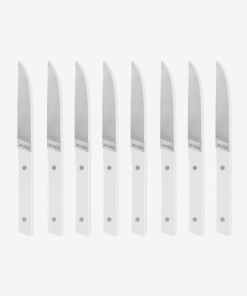 8-Piece Straight-Edge Steak Knives (ACUTO440) - White